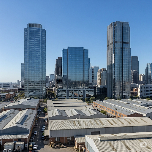 Modern commercial buildings skyline